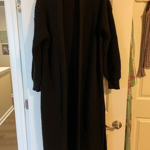 Topshop Charcoal Knit Cardigan